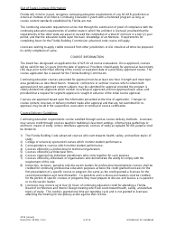 Form DBPR AID4003 &quot;Architecture Continuing Education Providers and Course Application&quot;, Page 6
