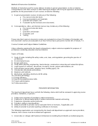 Form DBPR AID4003 &quot;Architecture Continuing Education Providers and Course Application&quot;, Page 7