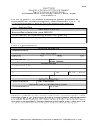 Form DBPR AR4 &quot;Architect or Architect Business Seeking Licensure as Interior Designer&quot; - Florida, Page 3