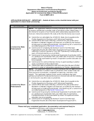 Document preview: Form DBPR AR8 Application for Licensure by State or Direct Endorsement - Florida