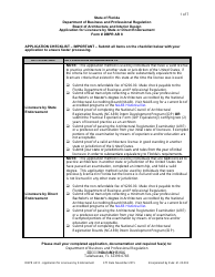 Form DBPR AR8 &quot;Application for Licensure by State or Direct Endorsement&quot; - Florida