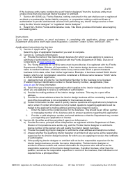 Form DBPR ID3 Application for Certificate of Authorization Interior Design Business - Florida, Page 2