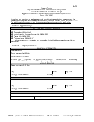 Form DBPR ID3 Application for Certificate of Authorization Interior Design Business - Florida, Page 4