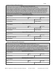 Form DBPR ID3 Application for Certificate of Authorization Interior Design Business - Florida, Page 7