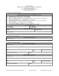 Form DBPR AU-4154 &quot;License Maintenance/Status Change Form&quot; - Florida, Page 3