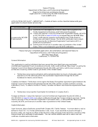 Document preview: Form DBPR AR6 Application for Licensure by Ncarb Endorsement - Florida