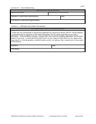 Form DBPR BAR10 &quot;Barbershop Change of Status Transactions&quot; - Florida, Page 3