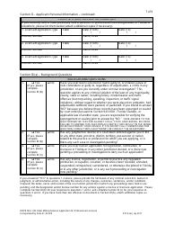 Form DBPR MVL003 Application for Initial Military/Veteran Application for Professional Licensure - Florida, Page 7