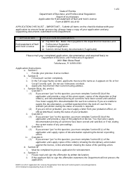 Document preview: Form DBPR AU-4161 Application for Reinstatement of Null and Void License - Florida