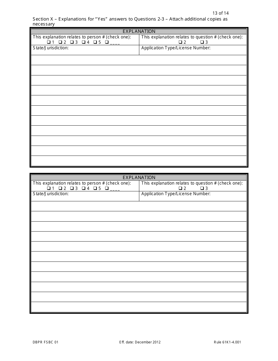 Form DBPR FSBC01 Application for Amateur Sanctioning Organization - Florida, Page 13