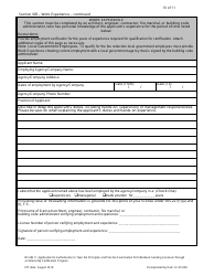 Form DBPR BCAIB11 &quot;Application for Authorization to Take the Principles and Practice Examination for Individuals Seeking Licensure Through an Internship Certification Program&quot; - Florida, Page 10