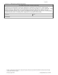 Form DBPR BCAIB11 &quot;Application for Authorization to Take the Principles and Practice Examination for Individuals Seeking Licensure Through an Internship Certification Program&quot; - Florida, Page 11