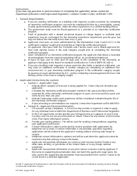 Form DBPR BCAIB11 &quot;Application for Authorization to Take the Principles and Practice Examination for Individuals Seeking Licensure Through an Internship Certification Program&quot; - Florida, Page 2