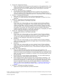 Form DBPR BCAIB11 &quot;Application for Authorization to Take the Principles and Practice Examination for Individuals Seeking Licensure Through an Internship Certification Program&quot; - Florida, Page 3