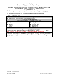 Form DBPR BCAIB11 &quot;Application for Authorization to Take the Principles and Practice Examination for Individuals Seeking Licensure Through an Internship Certification Program&quot; - Florida, Page 4