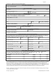 Form DBPR BCAIB11 &quot;Application for Authorization to Take the Principles and Practice Examination for Individuals Seeking Licensure Through an Internship Certification Program&quot; - Florida, Page 5