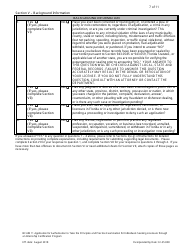 Form DBPR BCAIB11 &quot;Application for Authorization to Take the Principles and Practice Examination for Individuals Seeking Licensure Through an Internship Certification Program&quot; - Florida, Page 7