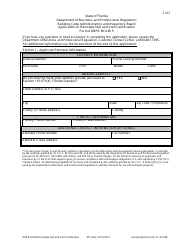 Form DBPR BCAIB9 Application to Reinstate Null and Void Certification - Florida, Page 2