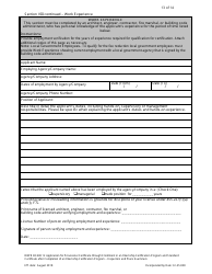 Form DBPR BCAIB12 &quot;Application for Provisional Certificate Through Enrollment in an Internship Certification Program and Standard Certificate After Completion of an Internship Certification Program - Inspectors and Plans Examiners&quot; - Florida, Page 13