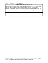 Form DBPR BCAIB12 &quot;Application for Provisional Certificate Through Enrollment in an Internship Certification Program and Standard Certificate After Completion of an Internship Certification Program - Inspectors and Plans Examiners&quot; - Florida, Page 14