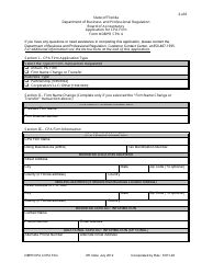 Form DBPR CPA4 Application for CPA Firm - Florida, Page 2