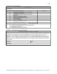 Form DBPR COSMO9 Application for Continuing Education Course Approval or Renewal - Florida, Page 5