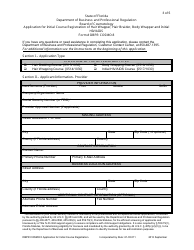 Form DBPR COSMO8 Application for Initial Course Registration of Hair Wrapper, Hair Braider, Body Wrapper and Initial HIV/Aids - Florida, Page 3
