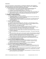 Form DBPR CPA6 Application for CPA Non Resident Temporary Practice Permit - Florida, Page 4