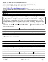 Form DBPR HR-7026 Application for Elevator Company Registration - Florida, Page 2