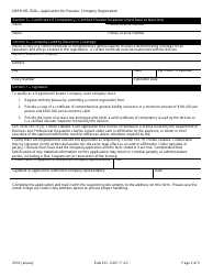 Form DBPR HR-7026 Application for Elevator Company Registration - Florida, Page 3