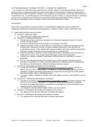 Form DBPR ELC7 &quot;Application for Certificate of Approval for/Notification of Change of Ownership (Stock Purchase)&quot; - Florida, Page 2