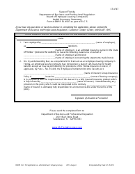 Form DBPR ELC5 &quot;Application for Registration as a Deminimus Employee Leasing Company Group&quot; - Florida, Page 17