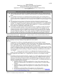 Document preview: Form DBPR ELC3 Application for Licensure as an Employee Leasing Company Group - Florida