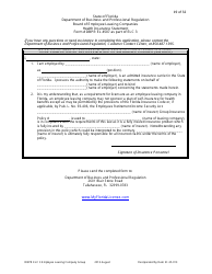 Form DBPR ELC3 Application for Licensure as an Employee Leasing Company Group - Florida, Page 19