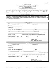 Form DBPR ELC3 Application for Licensure as an Employee Leasing Company Group - Florida, Page 20