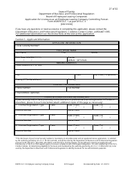 Form DBPR ELC3 Application for Licensure as an Employee Leasing Company Group - Florida, Page 27