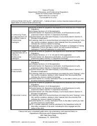 Form DBPR PG4701 Application for Licensure - Board of Professional Geologists - Florida