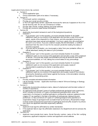 Form DBPR PG4701 Application for Licensure - Board of Professional Geologists - Florida, Page 2