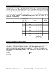 Form DBPR PG4701 Application for Licensure - Board of Professional Geologists - Florida, Page 9