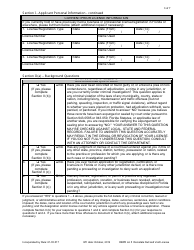 Form DBPR LA5 Application for Individual Licensure: Reinstate Null and Void License - Florida, Page 3