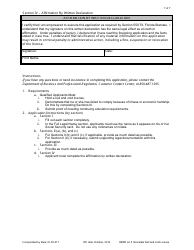 Form DBPR LA5 Application for Individual Licensure: Reinstate Null and Void License - Florida, Page 7