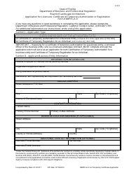Form DBPR LA4 Application for Licensure: Certificate of Temporary Authorization or Registration - Florida, Page 2