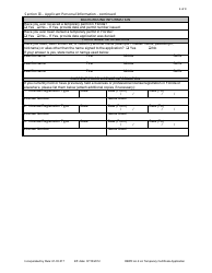 Form DBPR LA4 Application for Licensure: Certificate of Temporary Authorization or Registration - Florida, Page 4