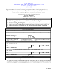 Form DBPR-LO2 &quot;Business Agent Application&quot; - Florida