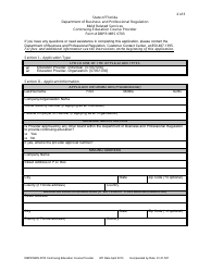Form DBPR MRS0703 Continuing Education Course Provider Application - Florida, Page 2