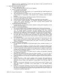 Form DBPR TA-2 &quot;Application for Change of Owner or Operator&quot; - Florida, Page 2