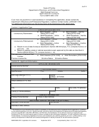 Form DBPR MRS0701 &quot;Application for Licensure&quot; - Florida, Page 4