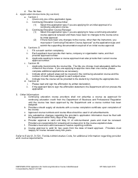 Form DBPR MRS0704 &quot;Application for Continuing Education Course Approval or Renewal&quot; - Florida, Page 2