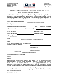 Document preview: Formulario HSMV72836 Cumplimiento De Estudiante Con Los Requisitos De Matricula Para El Programa De Educacion En El Hogar - Florida (Spanish)