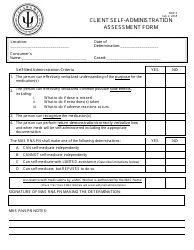 Form NDP5 &quot;Client Self-administration Assessment Form&quot; - Alabama